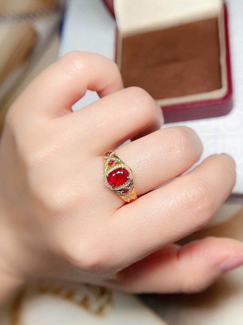 18K Gold Ruby Ring - 6