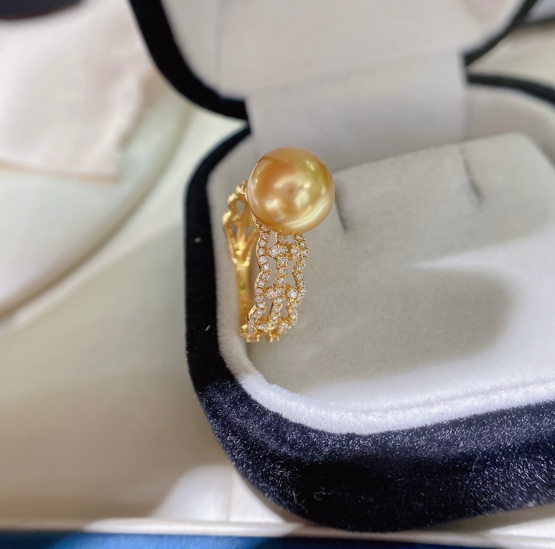 18K Gold Natural Philippine Gold Pearl Ring - 2