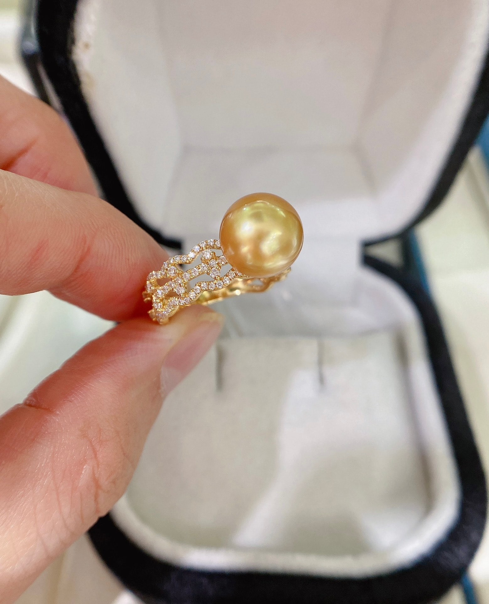 18K Gold Natural Philippine Gold Pearl Ring - 5