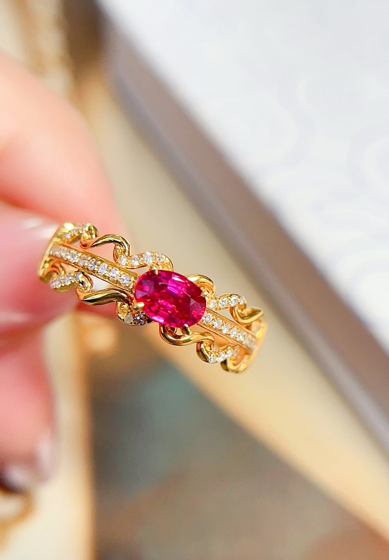 18K Gold Ruby Ring - 2