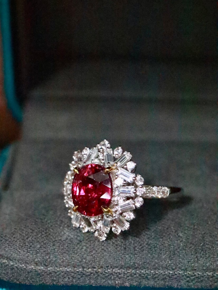 18K Gold Natural Ruby Ring - 2