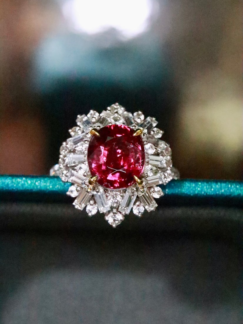 18K Gold Natural Ruby Ring - 4