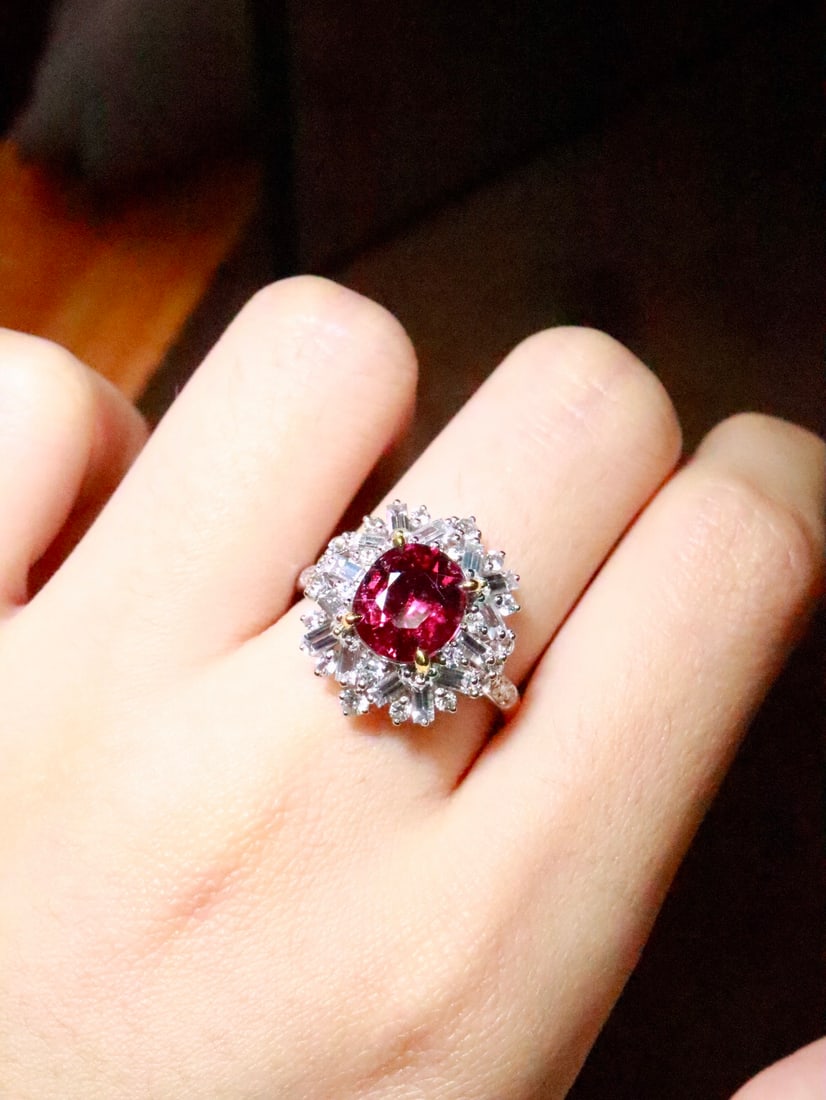 18K Gold Natural Ruby Ring - 5