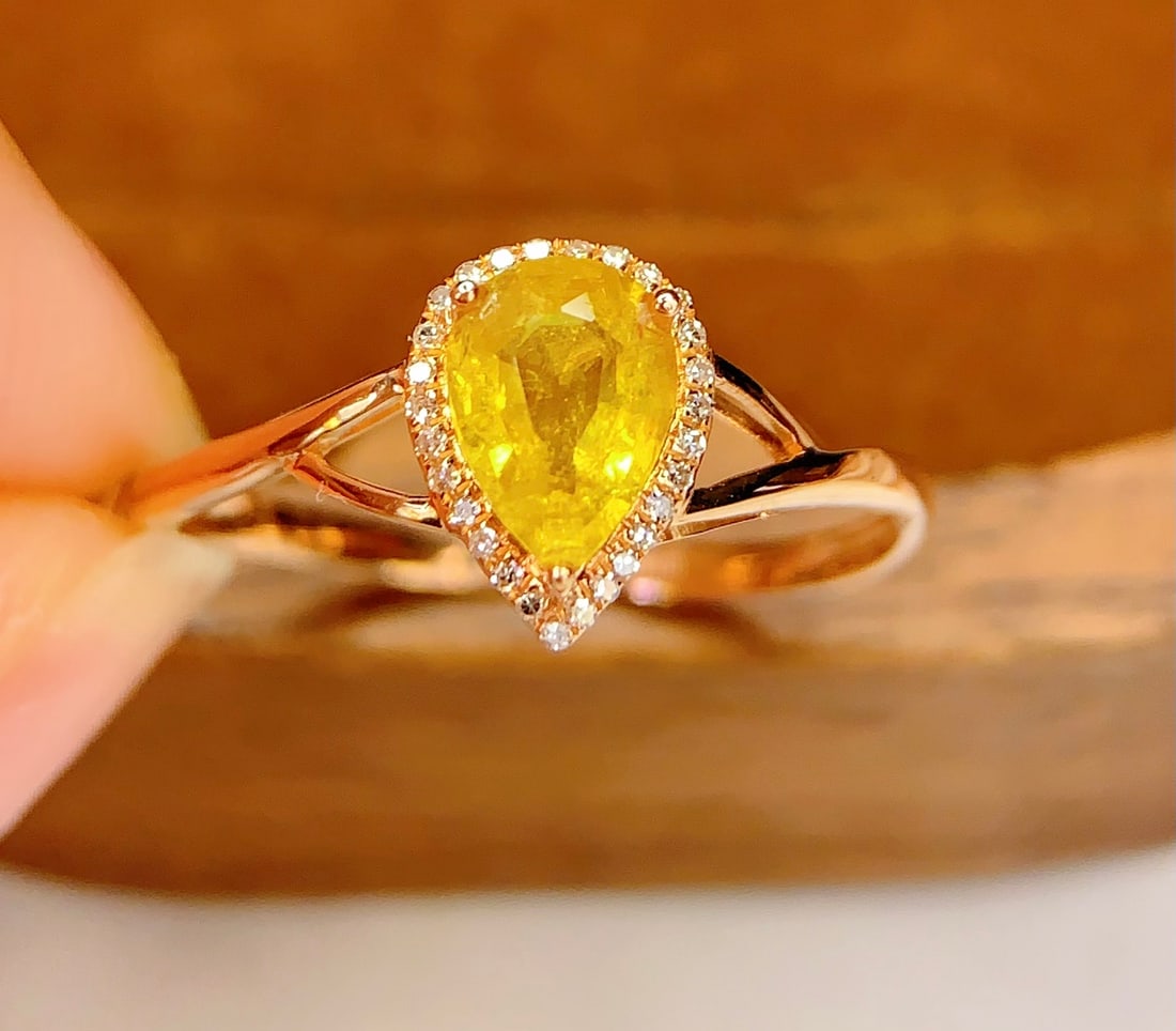 18K Gold Natural Tourmaline Ring - 2