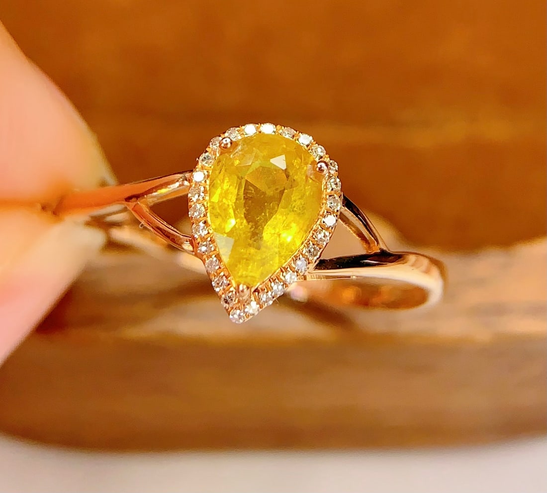 18K Gold Natural Tourmaline Ring - 4