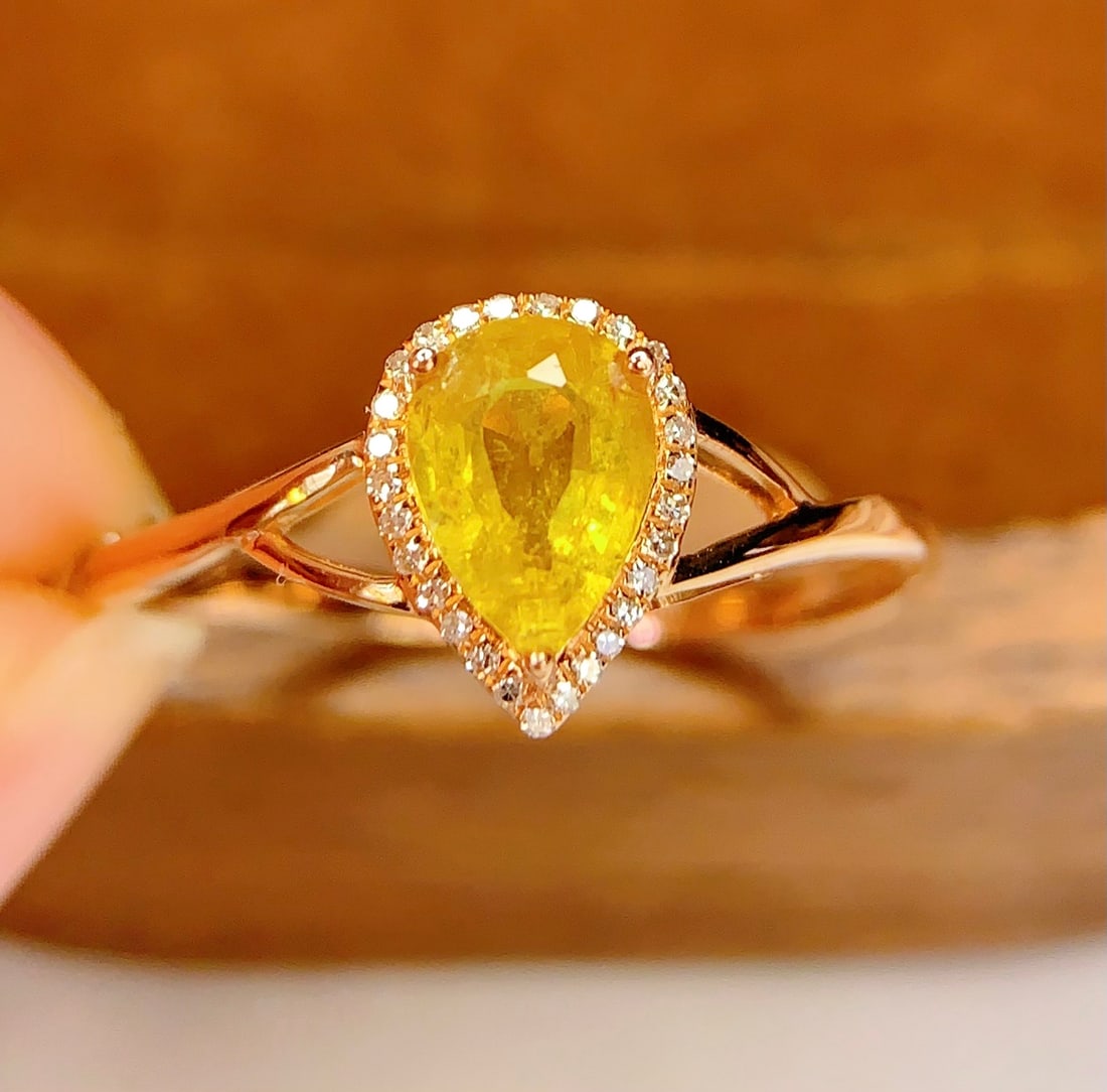 18K Gold Natural Tourmaline Ring - 5