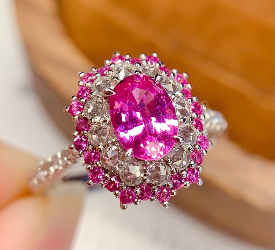PT950 Natural Fancy Blue Sapphire Ring - 2