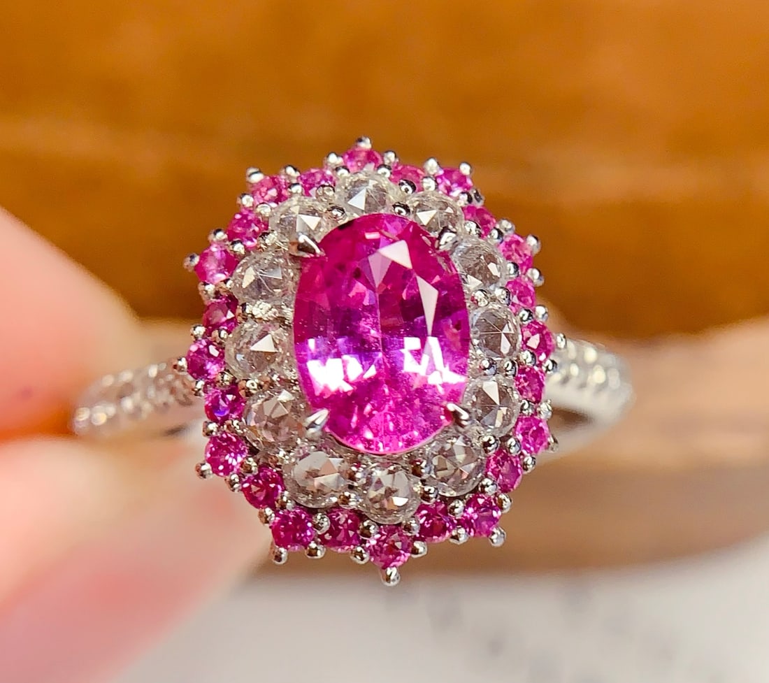 PT950 Natural Fancy Blue Sapphire Ring - 3