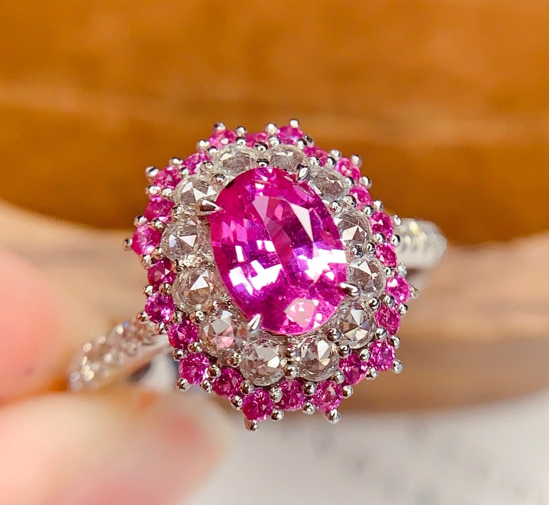 PT950 Natural Fancy Blue Sapphire Ring - 4