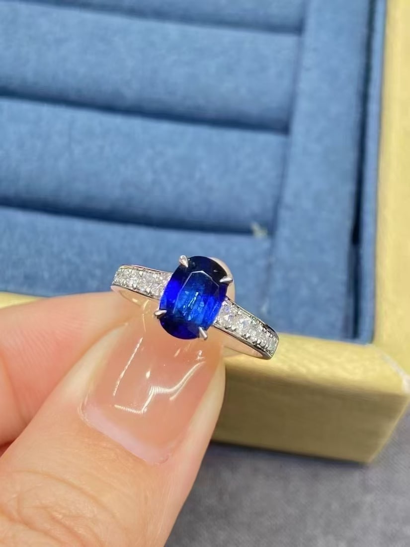 18K Gold Natural Sapphire Ring - 2