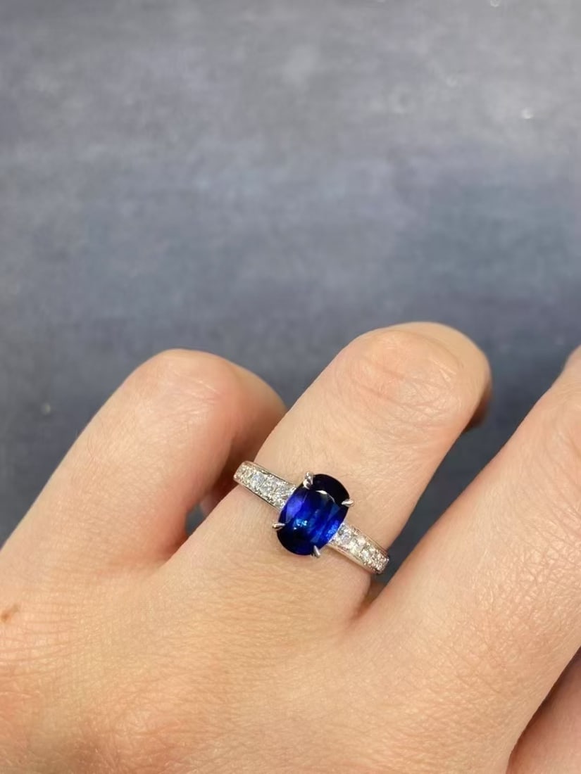 18K Gold Natural Sapphire Ring - 3
