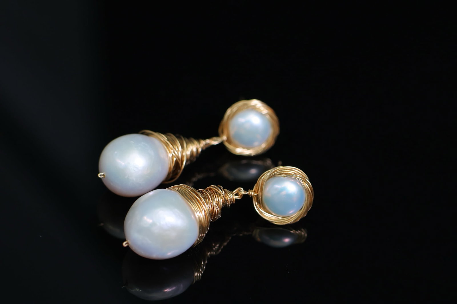 Natural Freshwater Pearl Earrings - 2