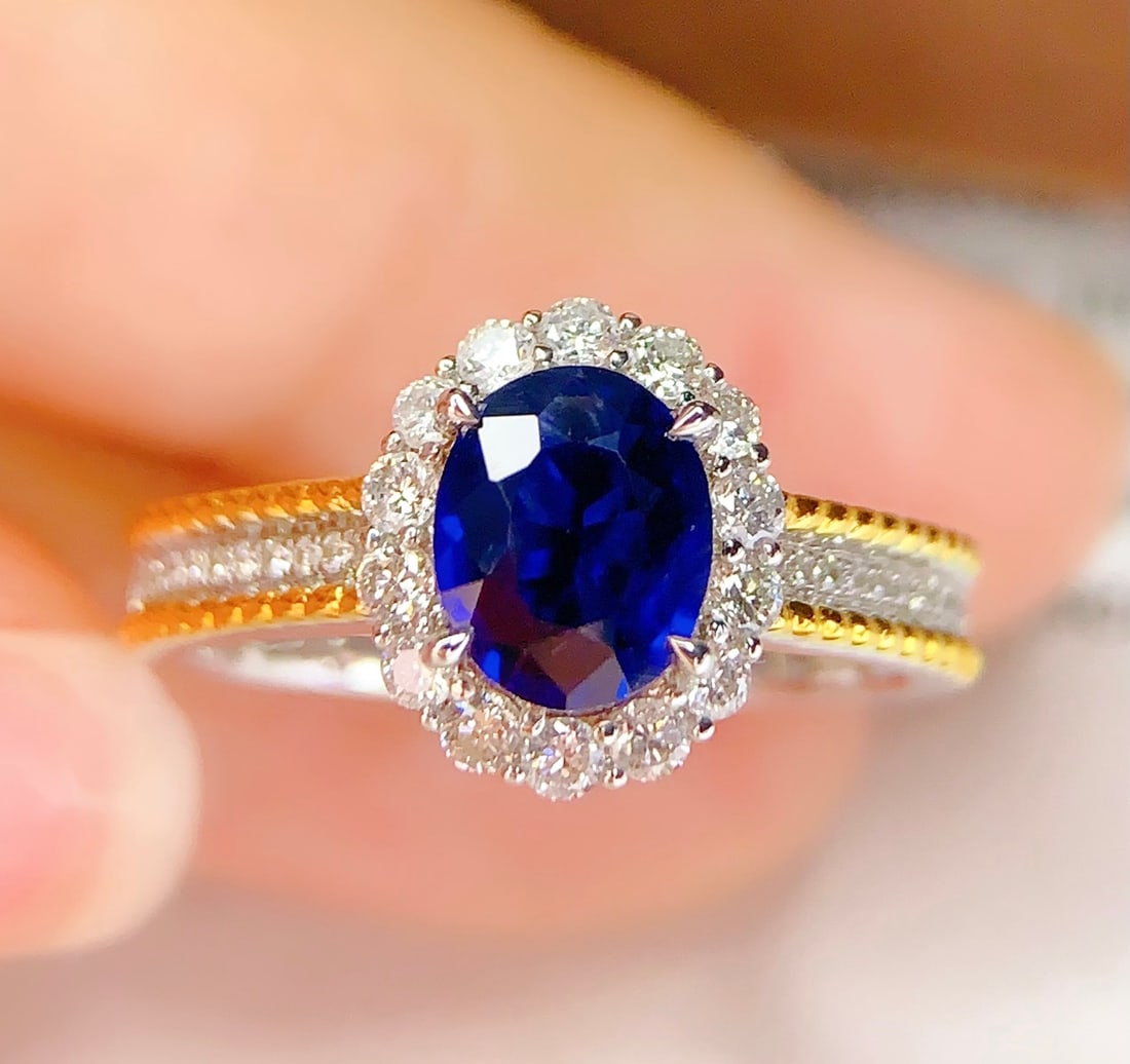 18K Gold Natural Sapphire Ring - 2