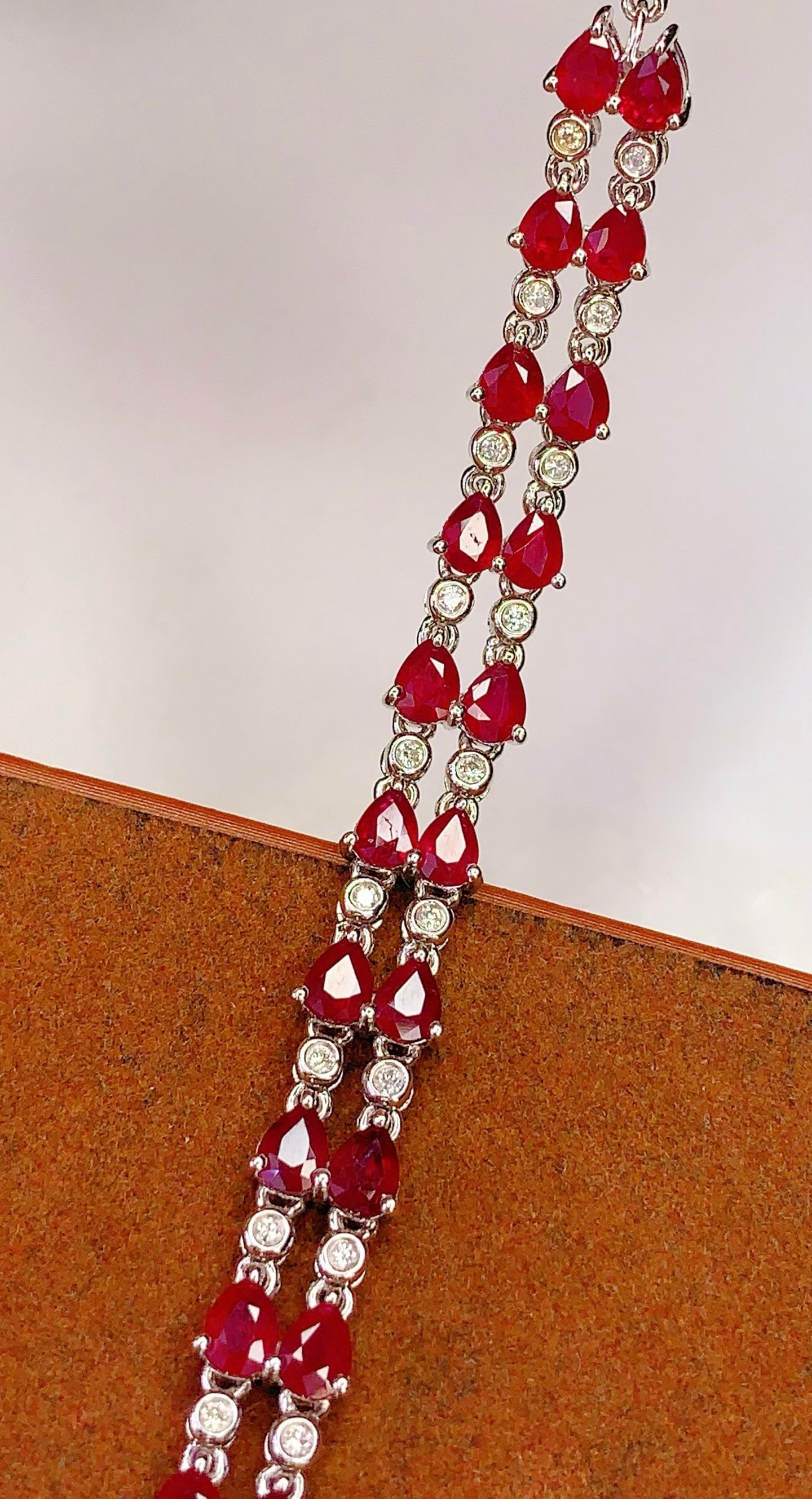18K Gold Natural Ruby Bracelet - 2