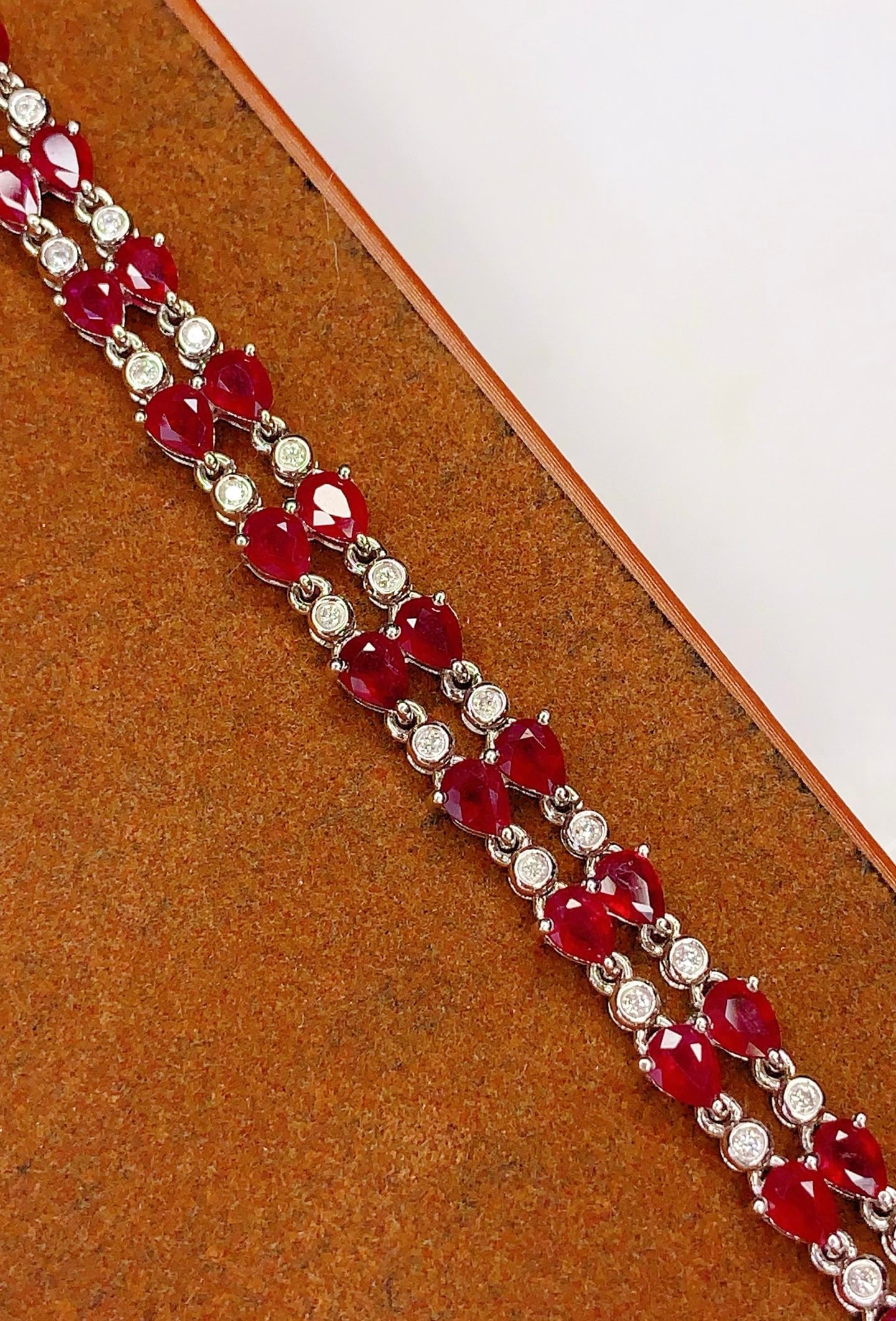 18K Gold Natural Ruby Bracelet - 3