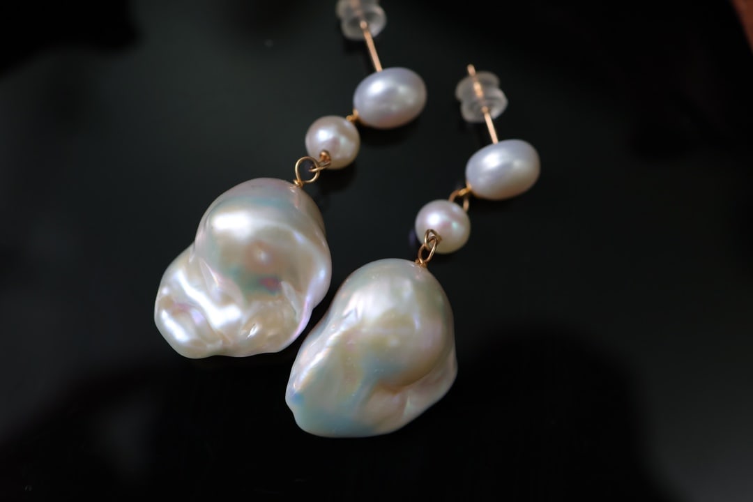 Natural Baroque Pearl Earrings - 2