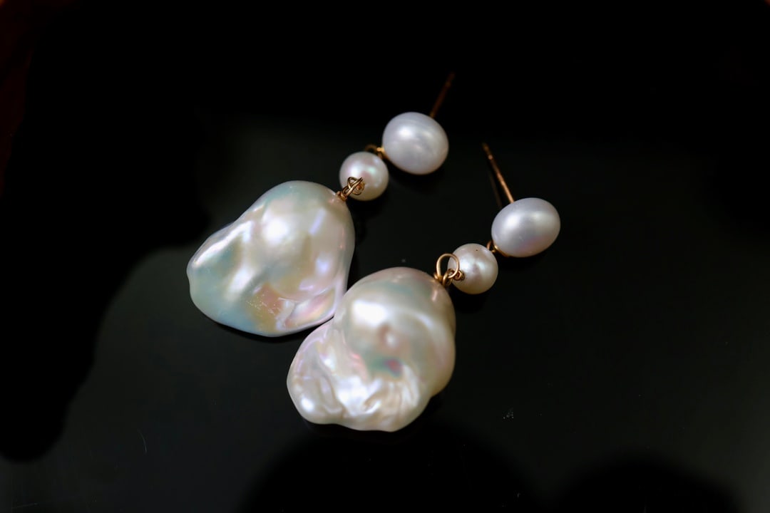 Natural Baroque Pearl Earrings - 3