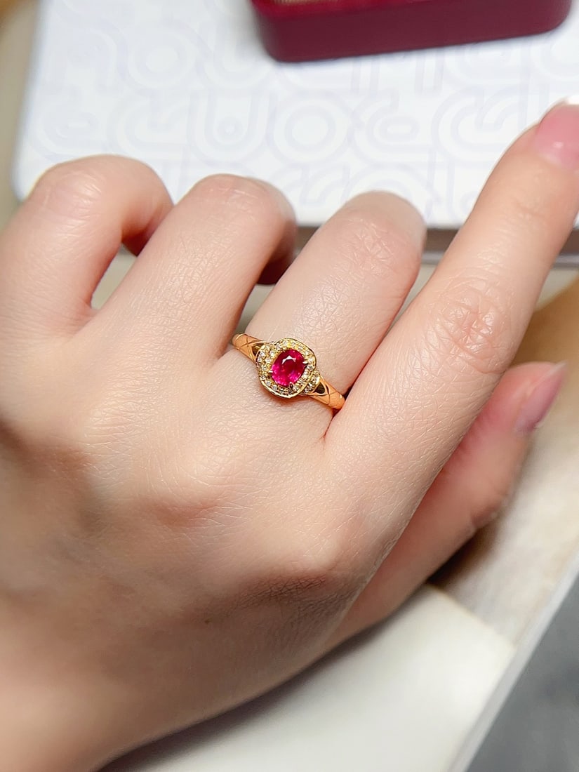18K Gold Ruby Ring - 5