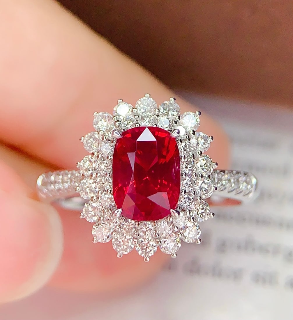 18K Gold Natural Spinel Ring - 4