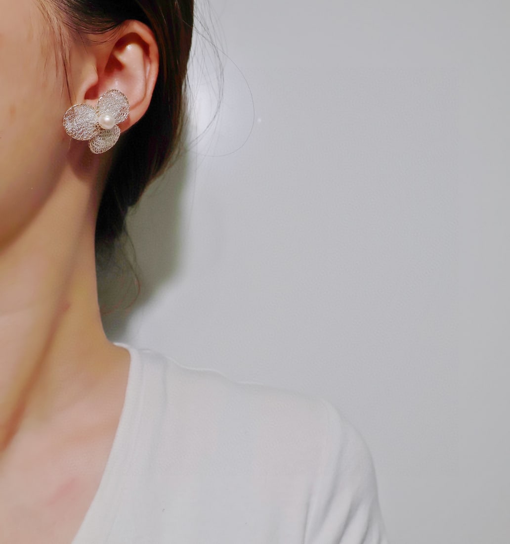 Natural Freshwater Pearl Earrings - 4