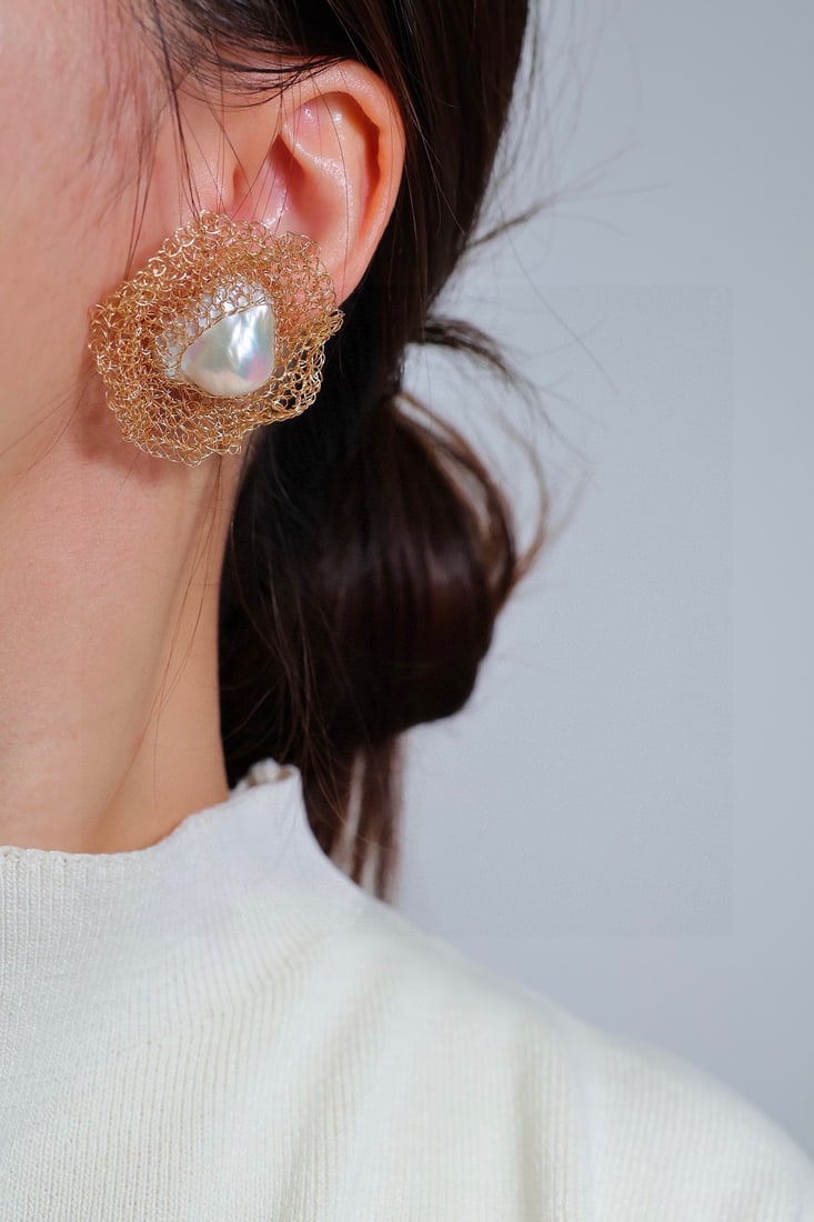 Natural Baroque Pearl Earrings - 4