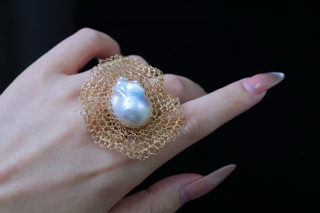 Natural Baroque Pearl Ring - 4