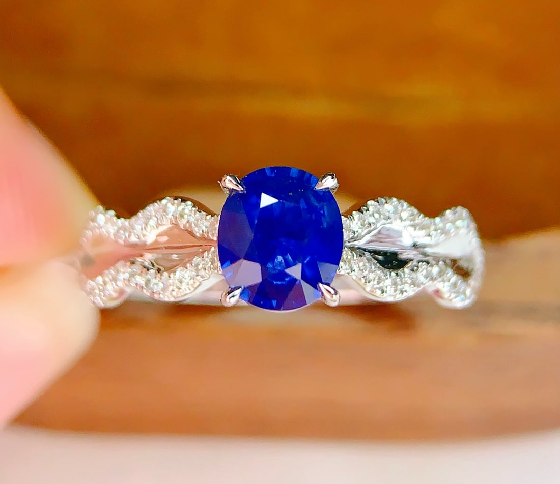 18K Gold Natural Sapphire Ring - 3