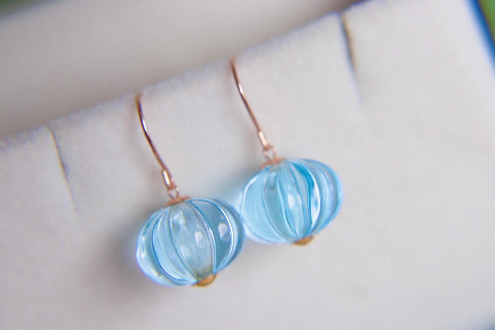 18K Gold Topaz Earrings - 3