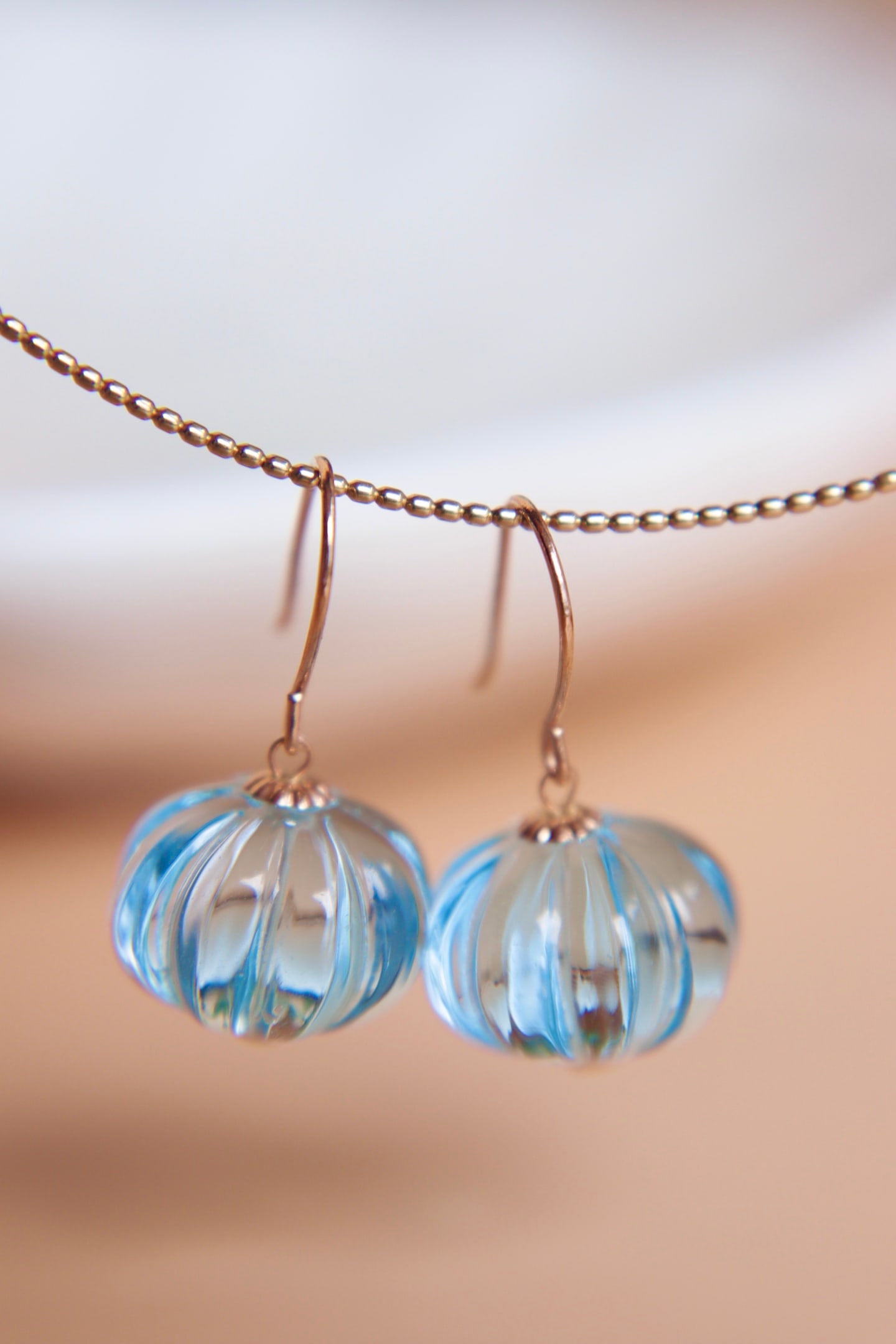 18K Gold Topaz Earrings - 6