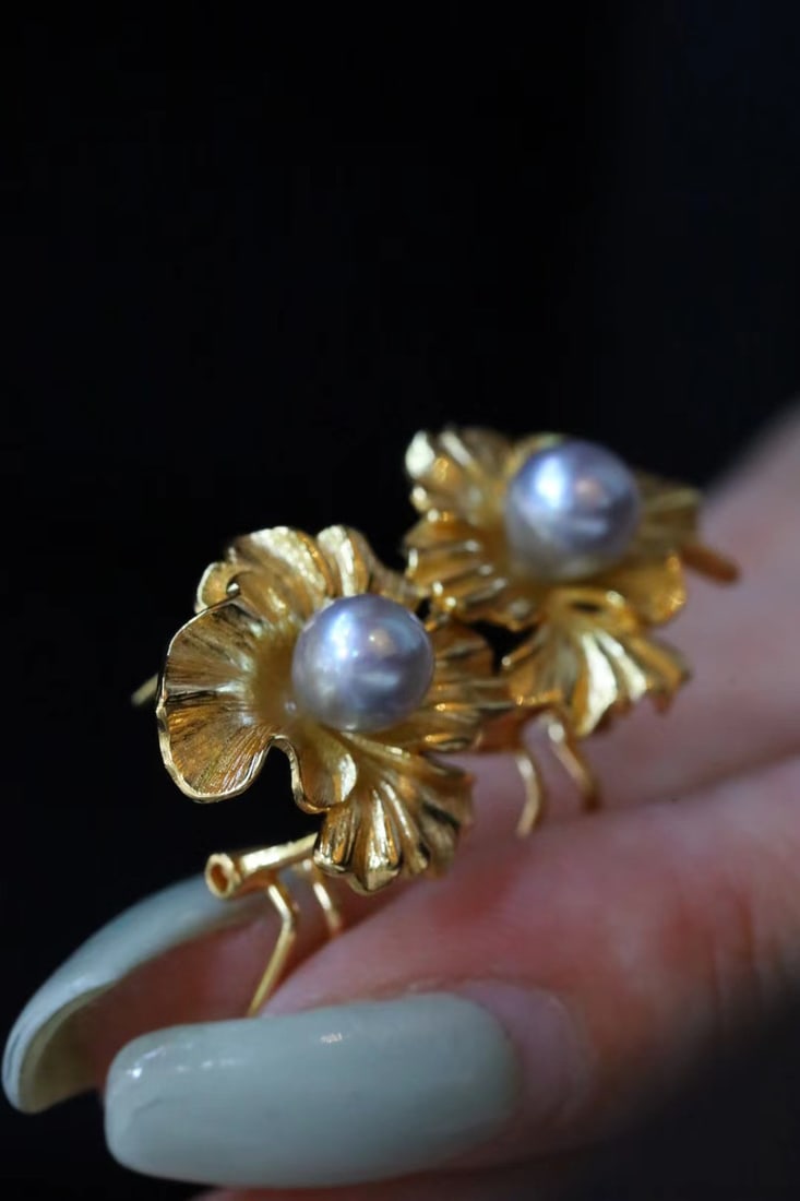 S925 Akoya Seawater Pearl Stud Earrings - 8