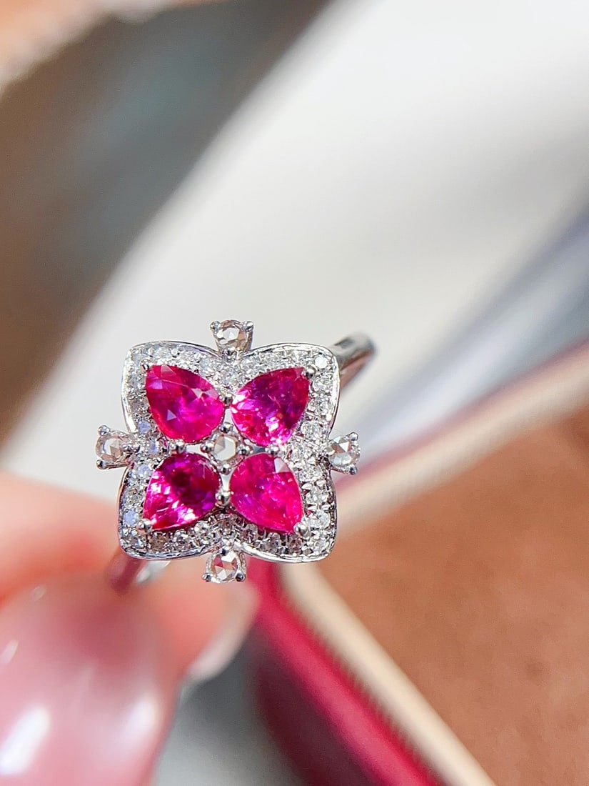 18K Gold Unheated Ruby Ring - 3
