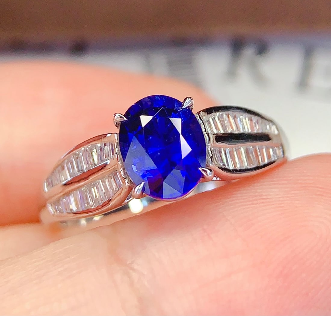 18K Gold Natural Sapphire Ring - 4