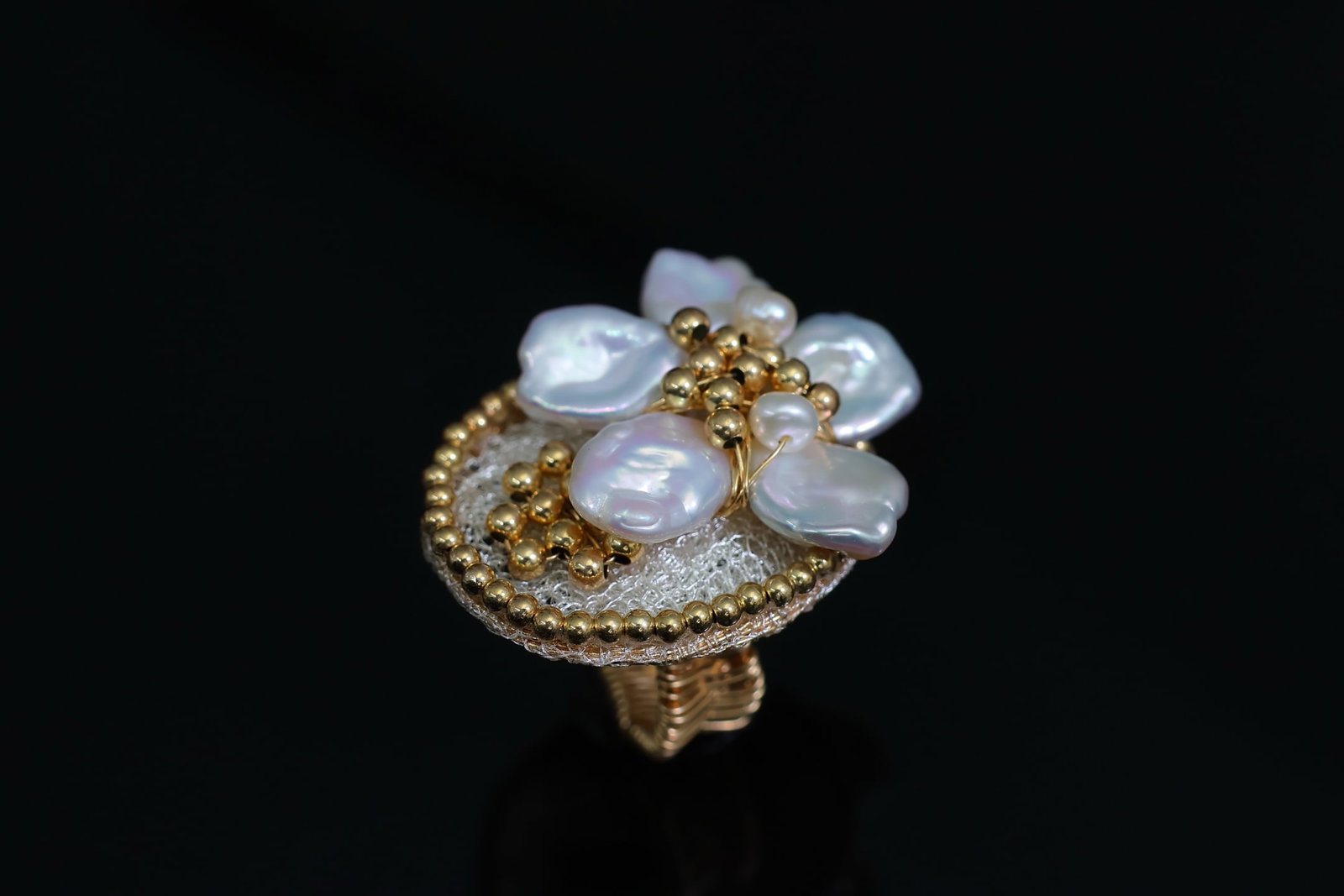 Natural Freshwater Pearl Ring - 2