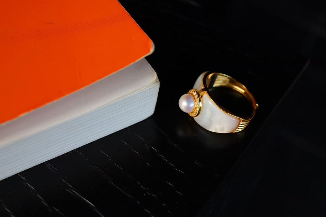 Sterling Silver Natural Pearl Ring - 7
