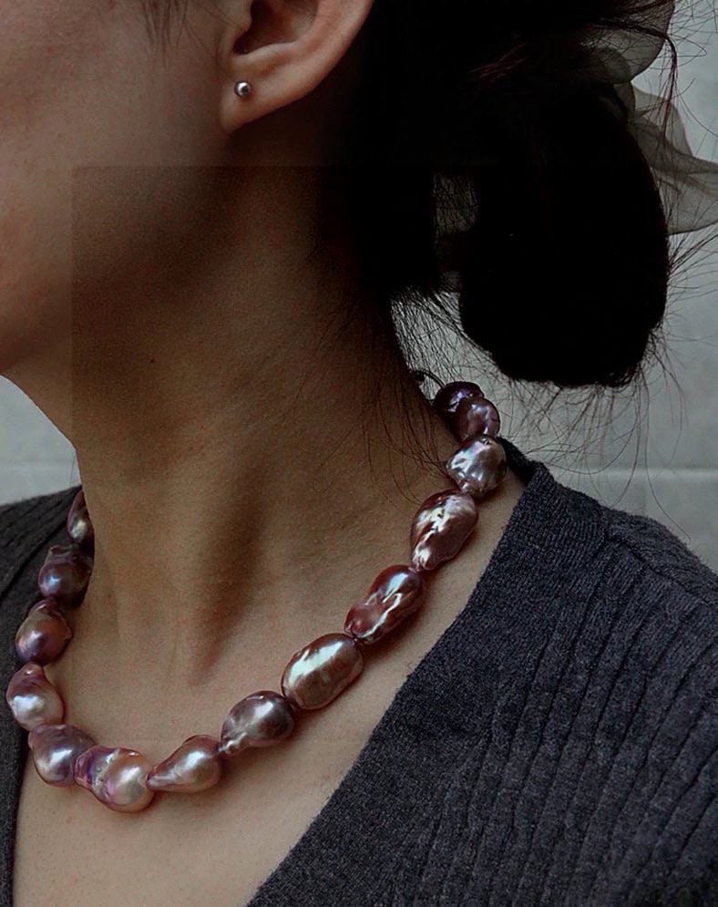Natural Baroque Pearl Necklace - 4