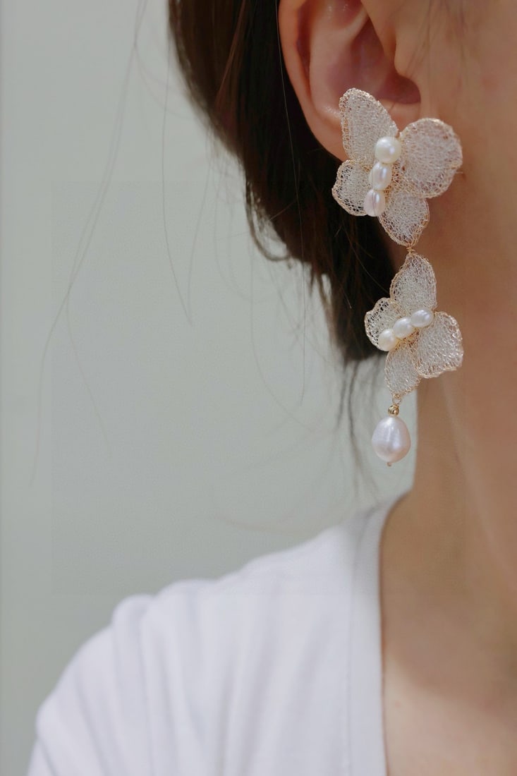 Natural Freshwater Pearl Earrings - 4