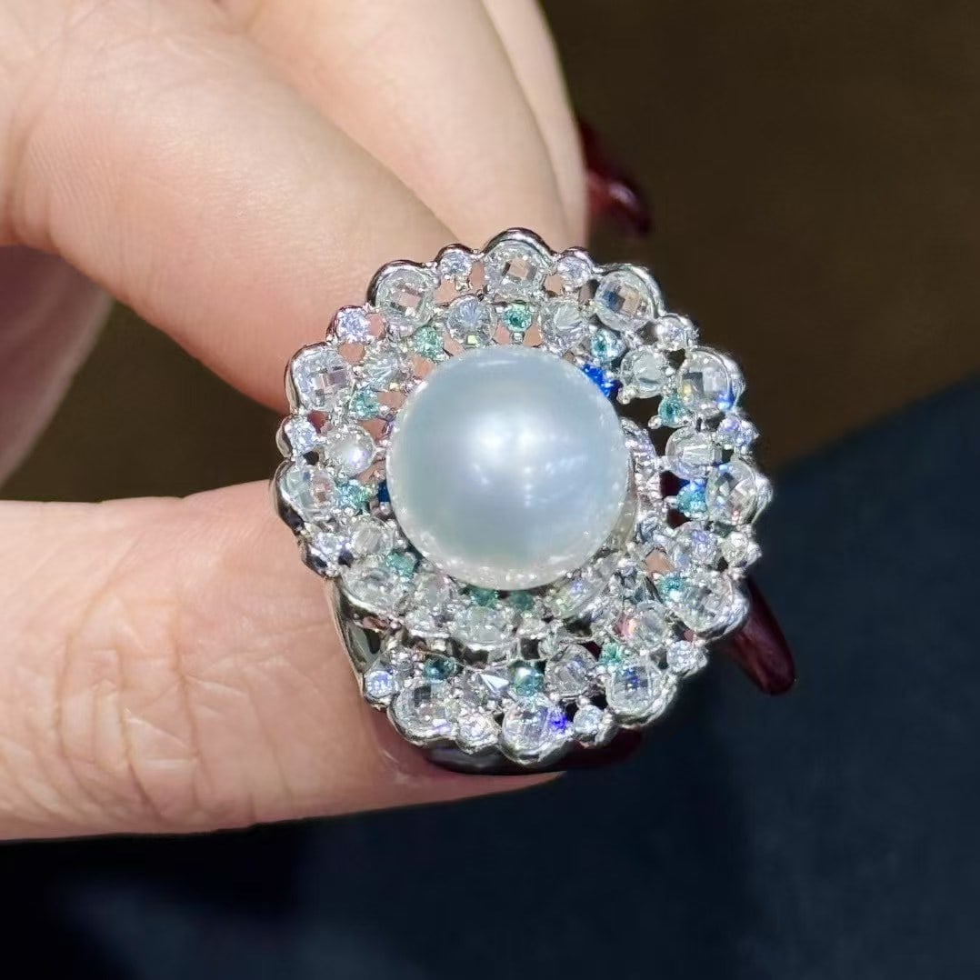 Sterling Silver Aurora Edison Pearl Ring - 3