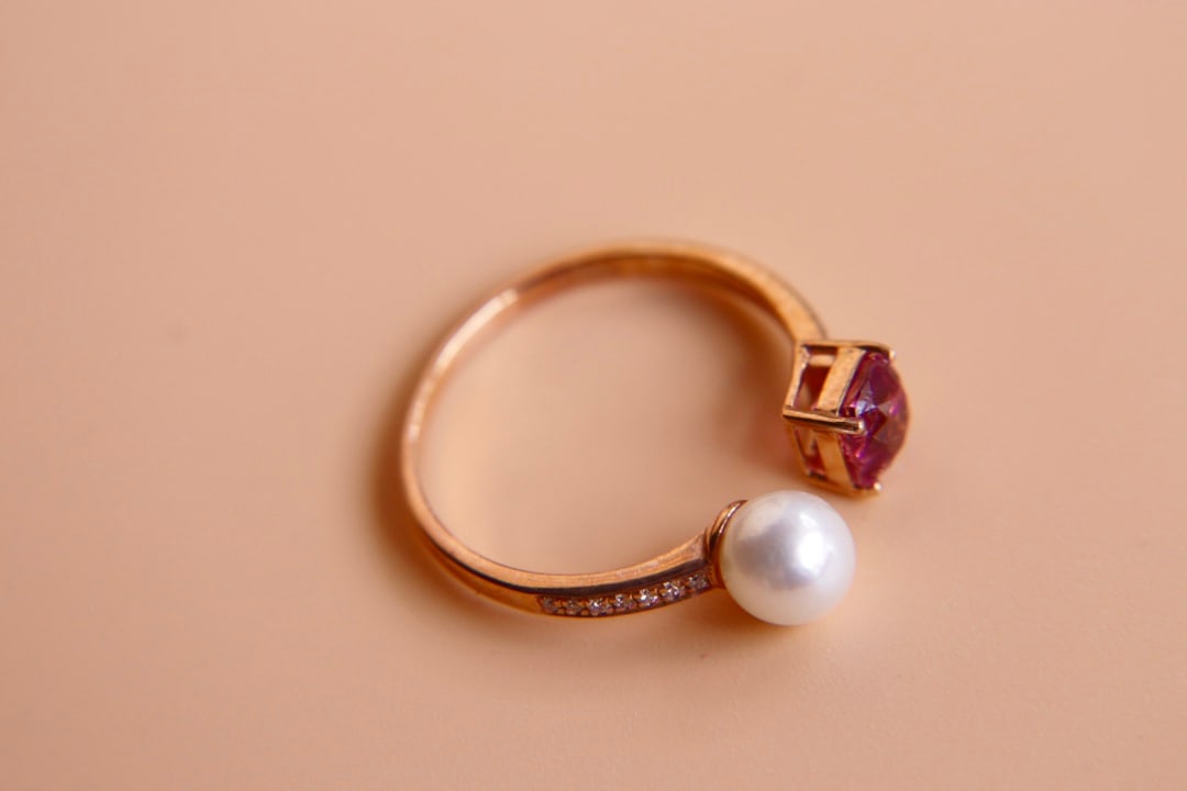 18K Gold Red Tourmaline Ring - 3