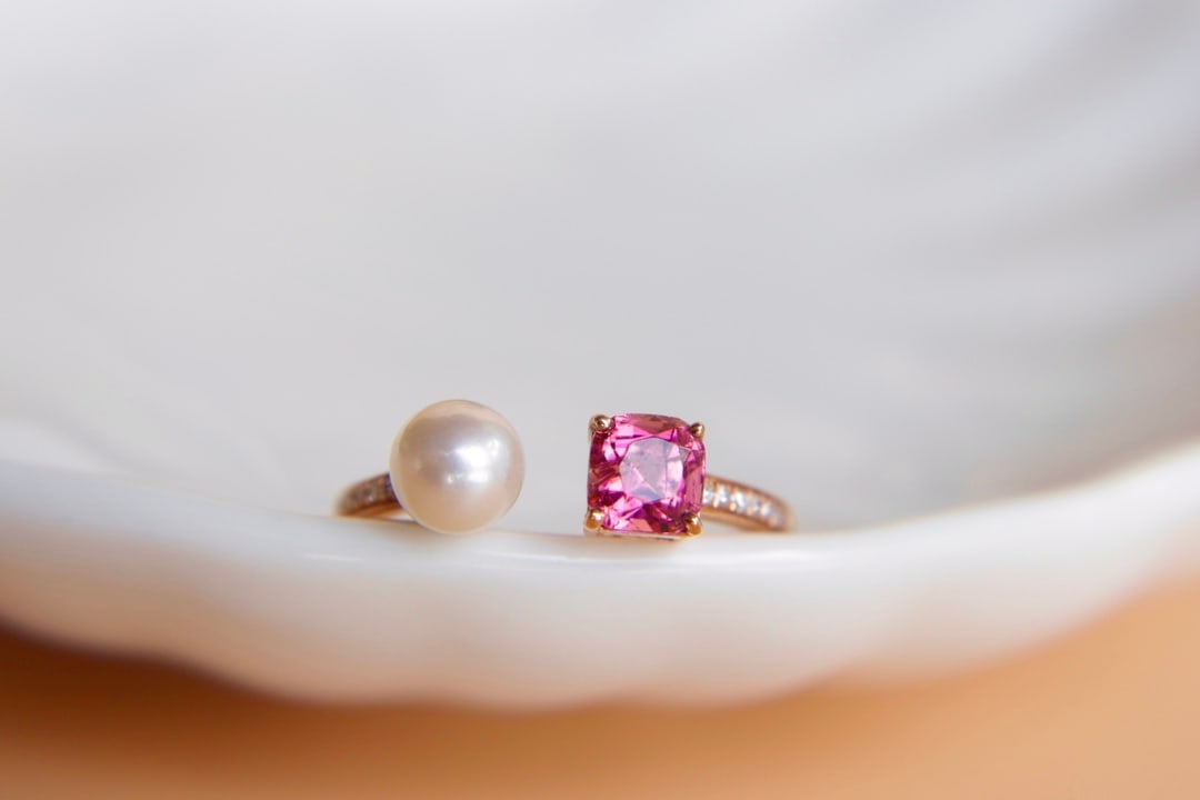 18K Gold Red Tourmaline Ring - 5