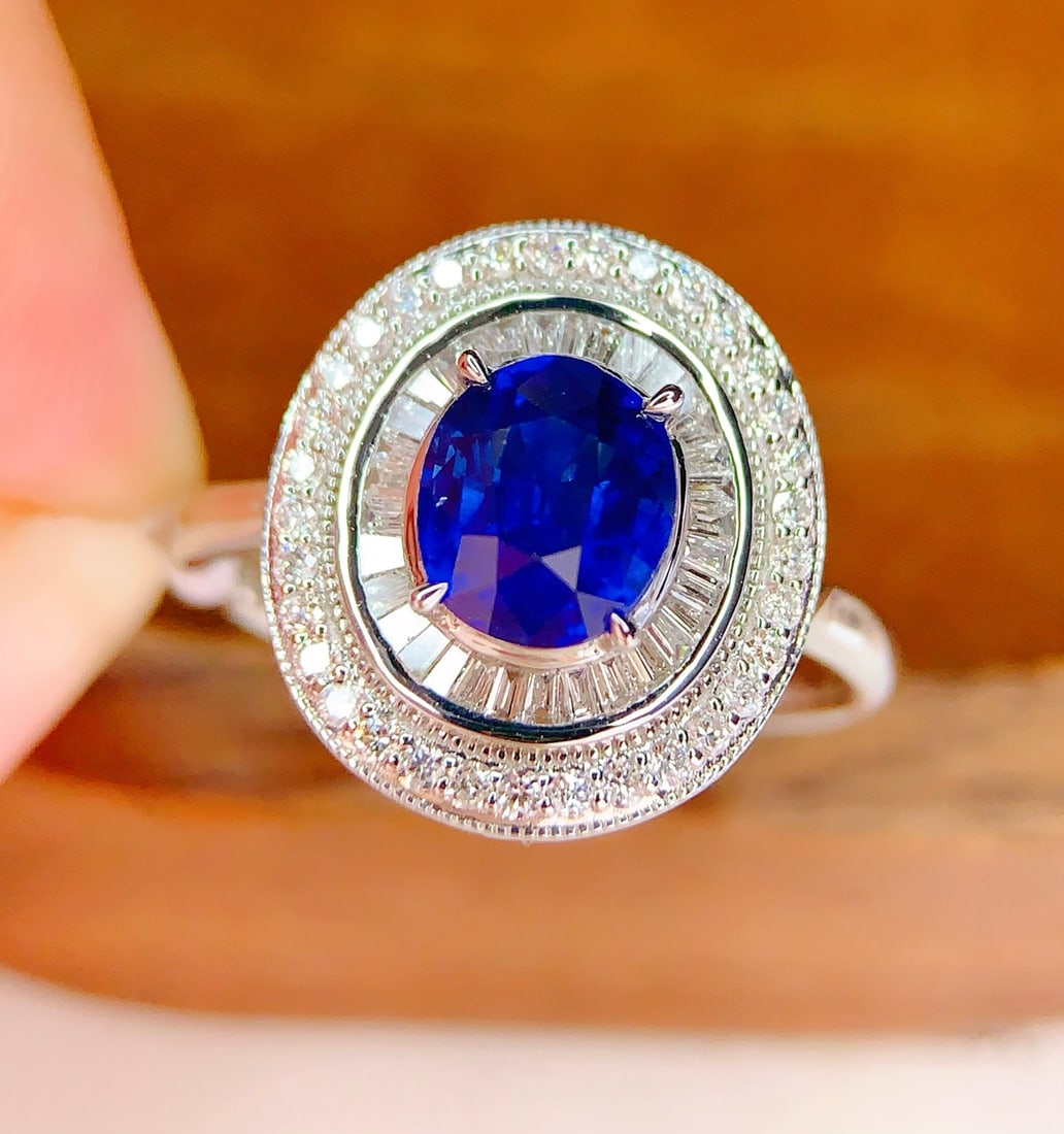18K Gold Natural Sapphire Ring - 3