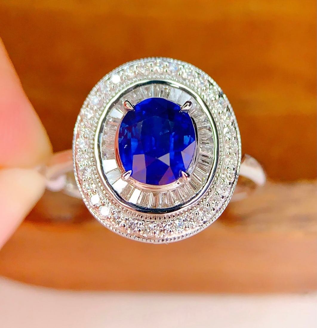 18K Gold Natural Sapphire Ring - 4