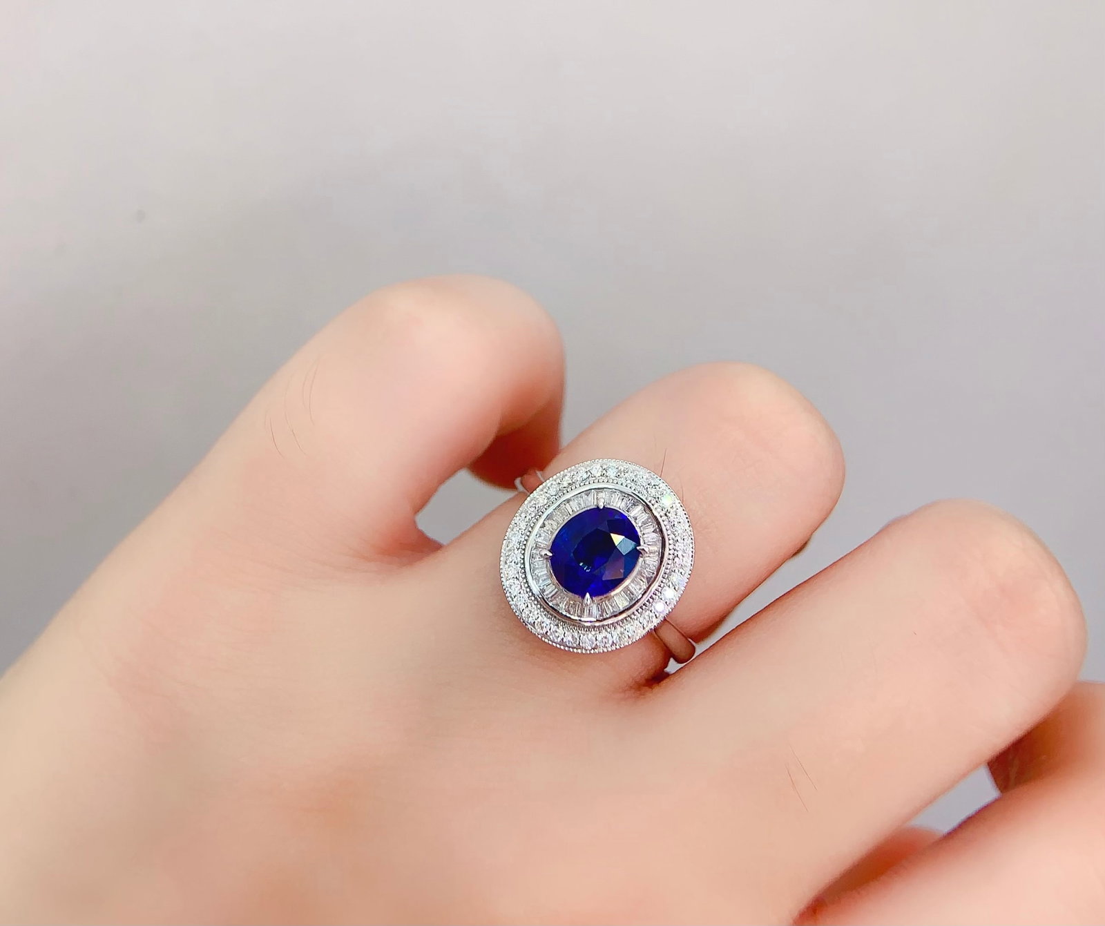 18K Gold Natural Sapphire Ring - 6