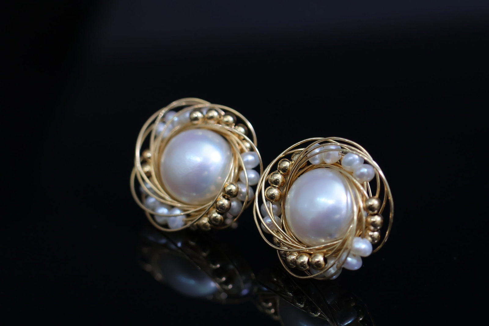 Natural Freshwater Pearl Earrings - 2