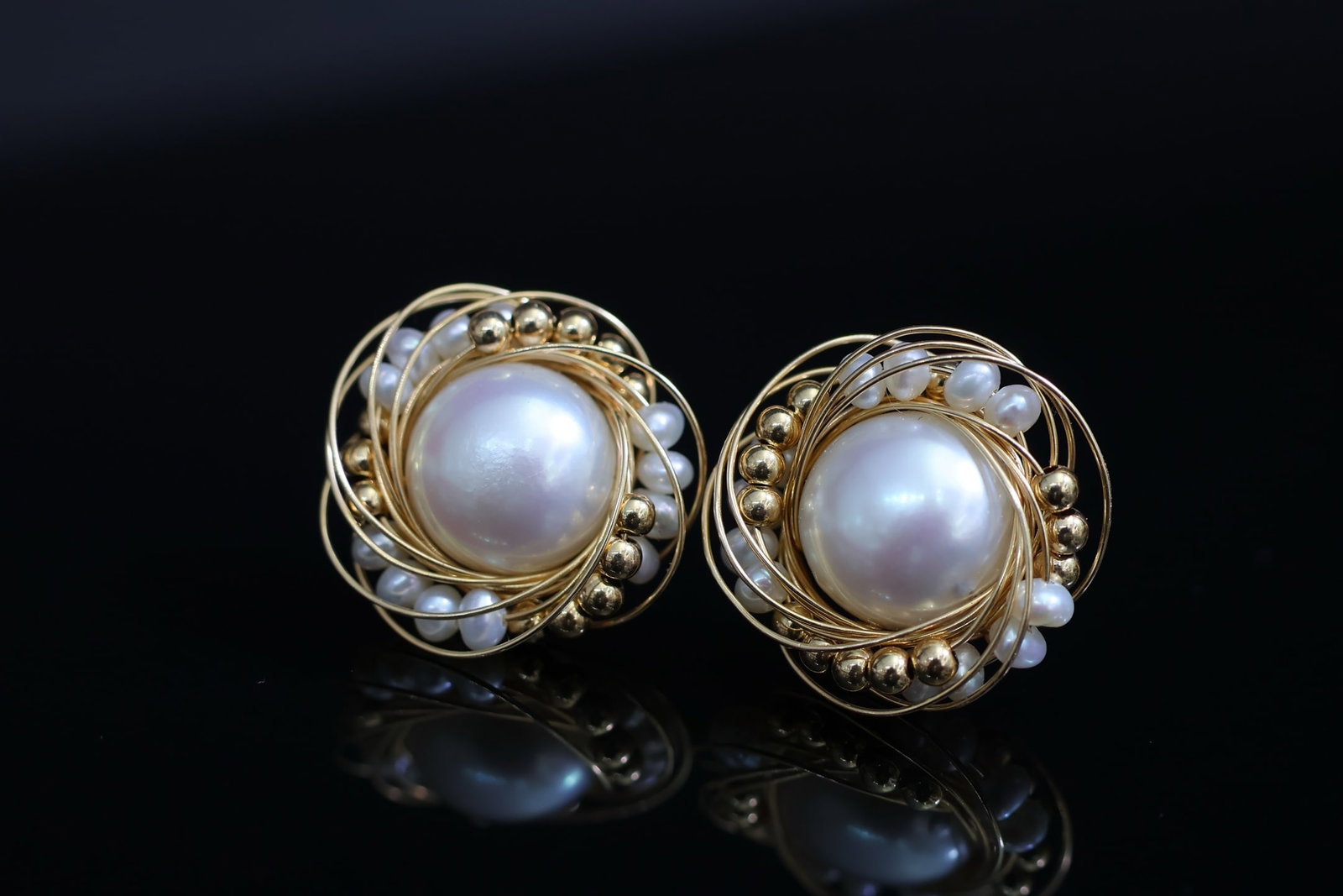 Natural Freshwater Pearl Earrings - 3