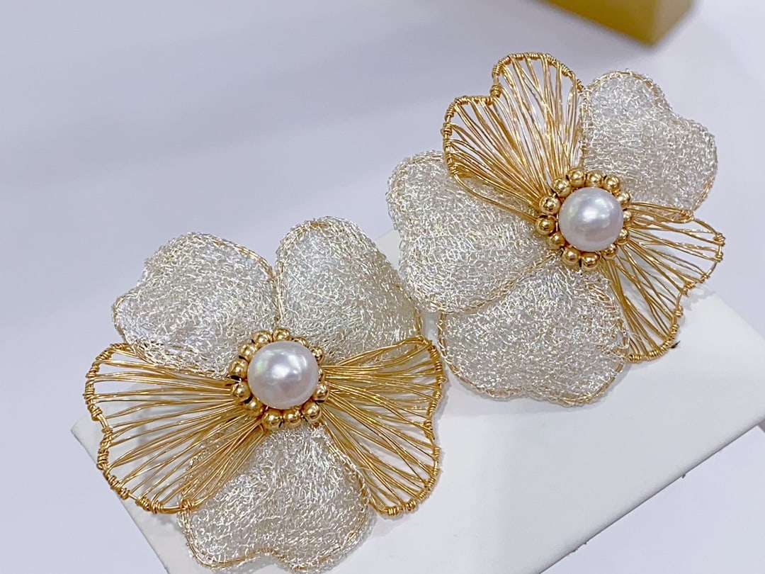 Natural freshwater pearl earrings - 2
