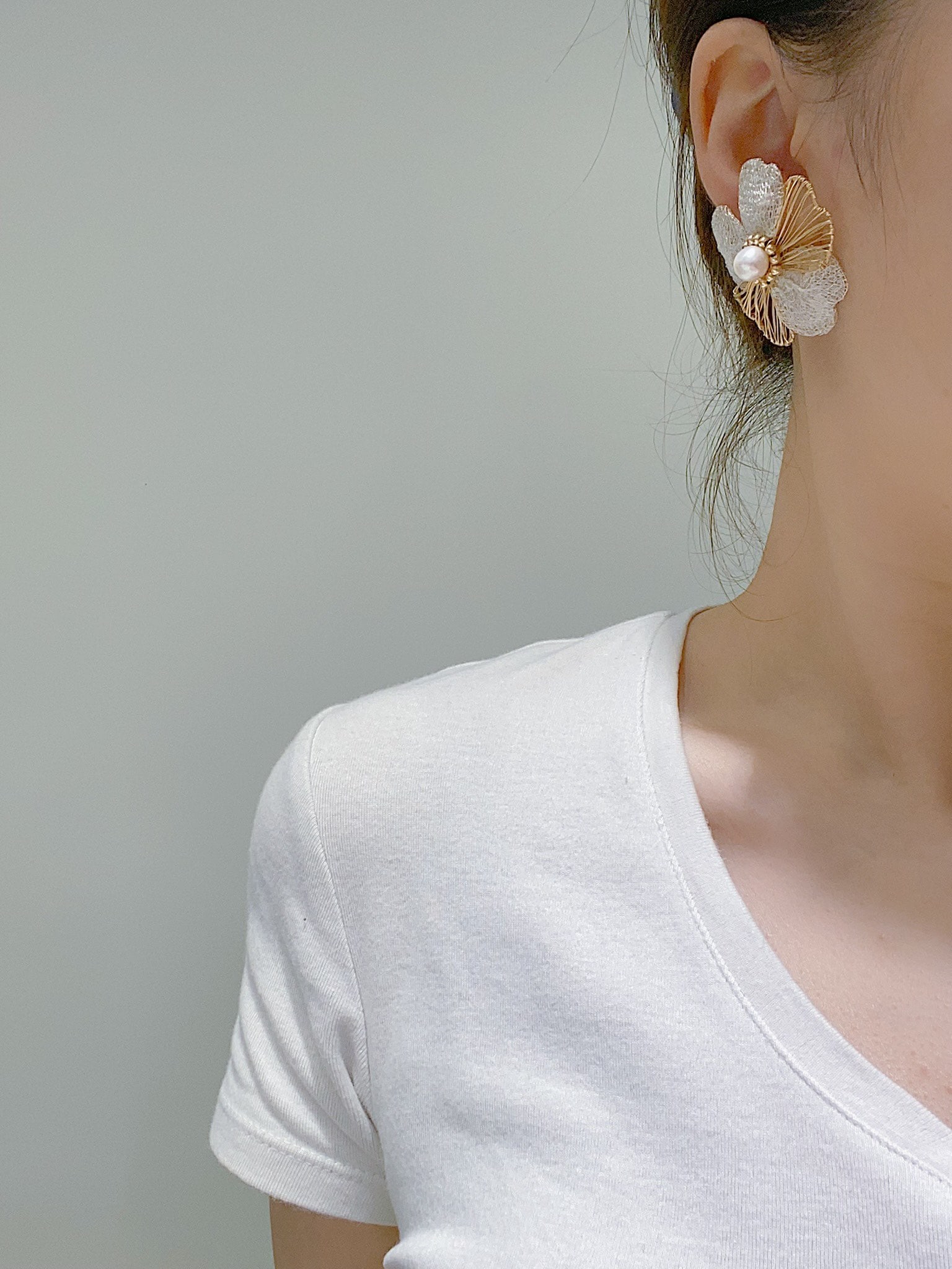 Natural freshwater pearl earrings - 4