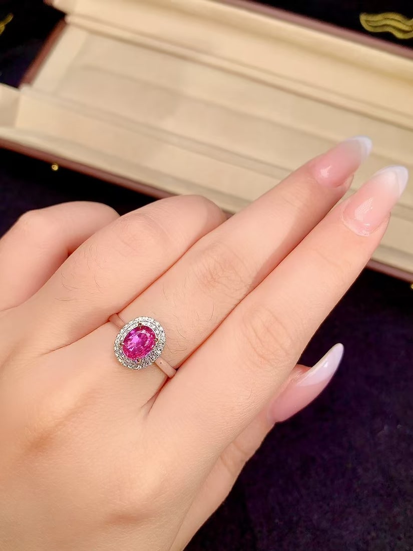 18K Gold Padparadscha Sapphire Ring - 3