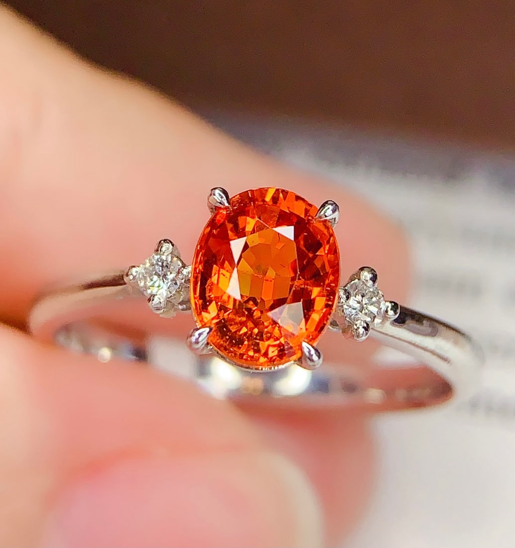 PT950 Natural Fancy Blue Sapphire Ring - 4