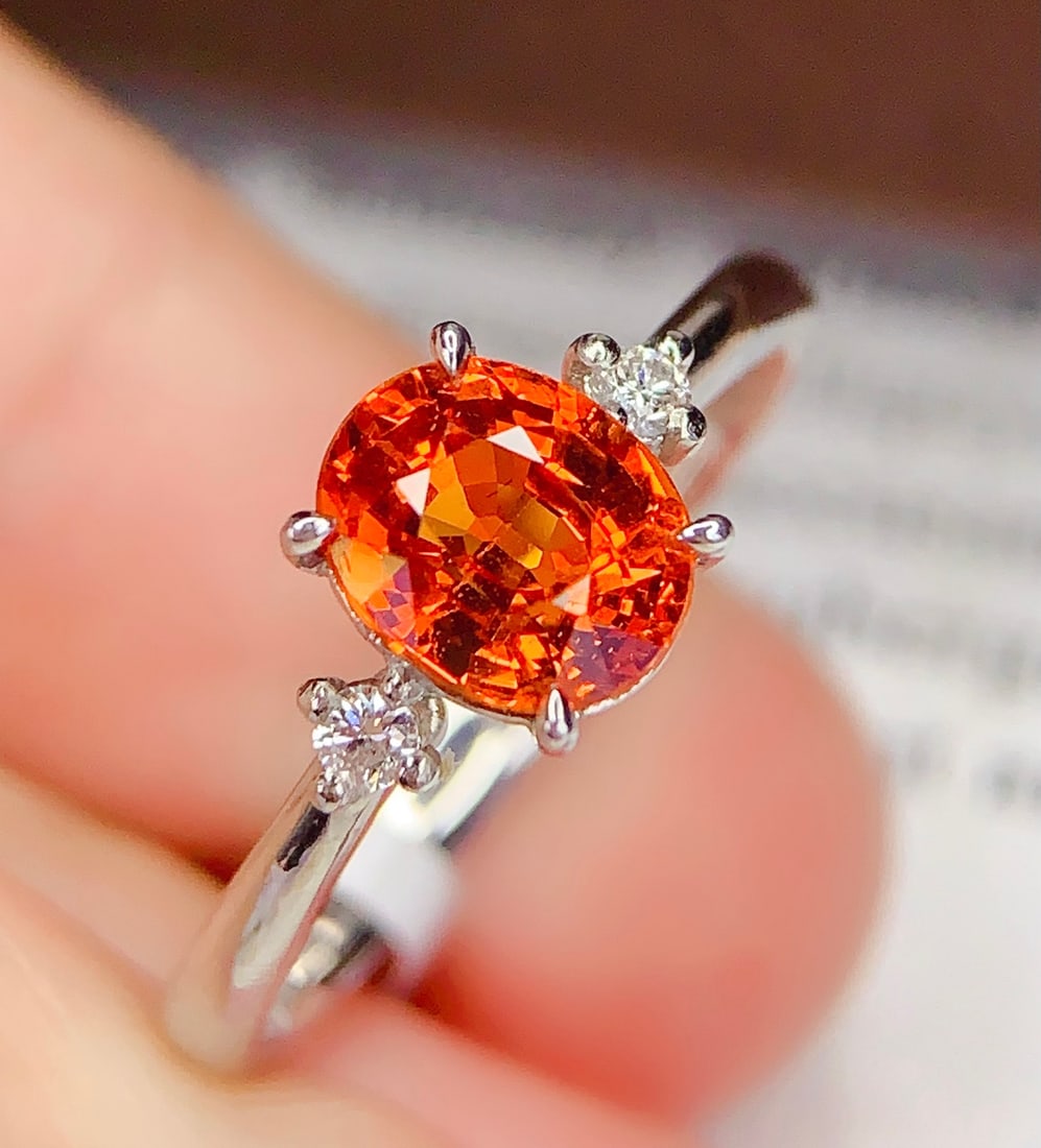 PT950 Natural Fancy Blue Sapphire Ring - 5
