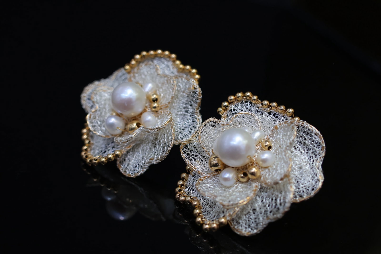 14K Gold Filled Natural Edison Pearl Earrings - 2